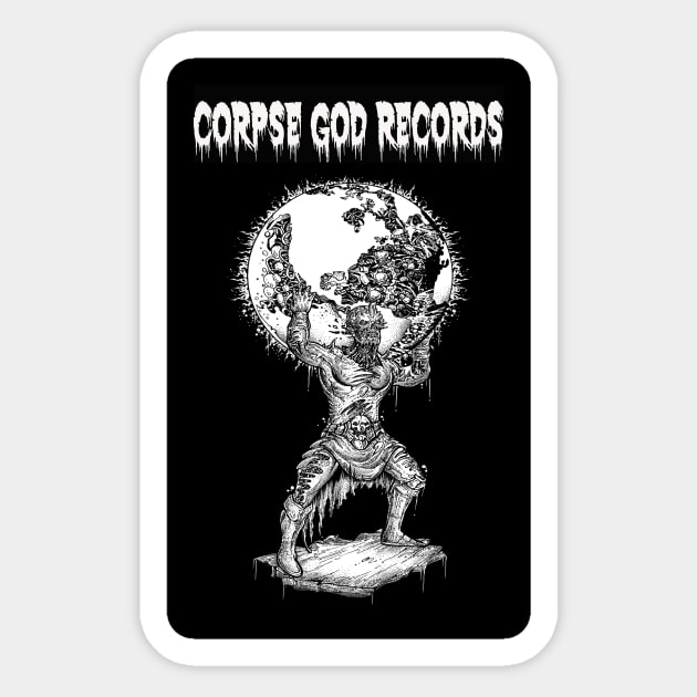 Corpse God Records Sticker by Leprosy Official Gore Store